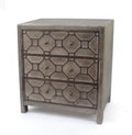 Cabinets Wooden Cabinet - 16" x 30" x 31" Brown, 3 Drawer, Quaint Vintage, Wood - Cabinet HomeRoots