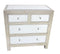 Cabinets Wooden Cabinet - 18" x 36" x 36" Silver, 4 Drawer, Mirrored, Wood - Cabinet HomeRoots