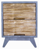 Cabinets Wooden Cabinet - 20" X 25" X 31" Gray W/ Distressed Wood MDF, Wood Accent Cabinet with Drawers HomeRoots