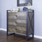 Cabinets Wooden Cabinet - 32" X 14'.75" X 33'.5" Natural, White Metal, Wood, MDF Accent Cabinet with Drawers HomeRoots
