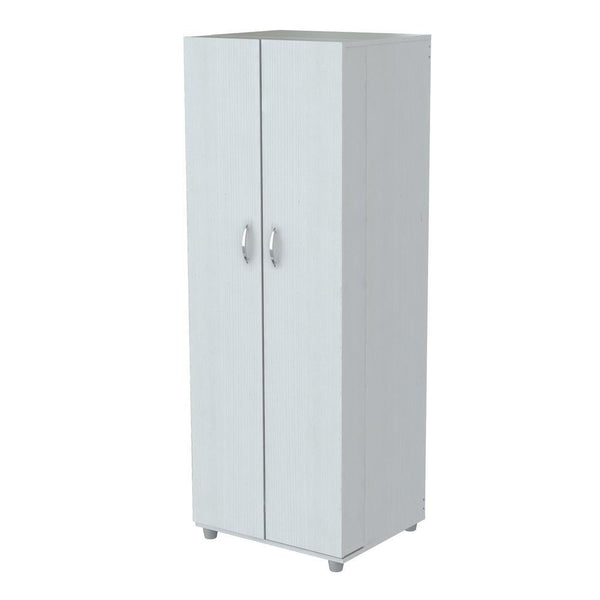 Cabinets Wooden Cabinet - 66.1" White Melamine and Engineered Wood Storage Cabinet HomeRoots
