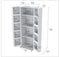 Cabinets Wooden Cabinet - 66.1" White Melamine and Engineered Wood Storage Cabinet HomeRoots