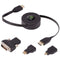 Cables, Connectors & Accessories Retractable Standard HDMI(R) Cable with Mini, Micro & DVI Adapters, 5ft Petra Industries