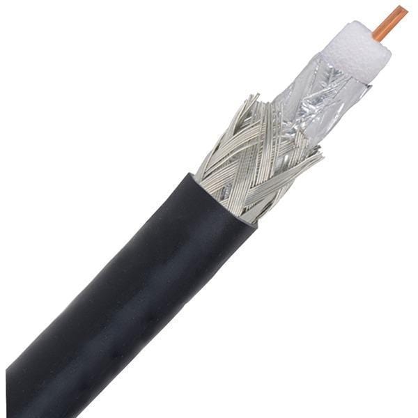 Cables, Connectors & Accessories RG6 CCS Dual-Shield Cable, 500ft (Black) Petra Industries