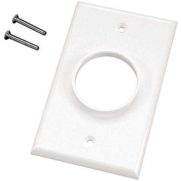 Cables, Connectors & Accessories Single-Gang Wireport(TM) Wall Plate (White) Petra Industries