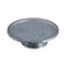 Cakestands Round Galvanized Metal Cake Stand with Rippled Pedestal Base, Gray Benzara