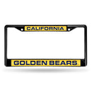 Black License Plate Frame Cal Berkeley Black Laser Chrome Frame