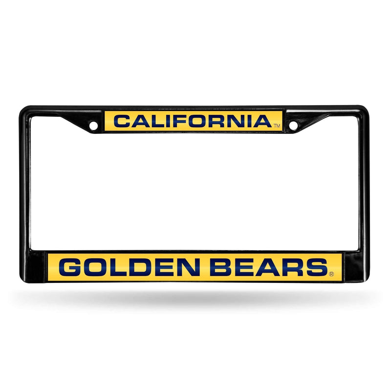 Black License Plate Frame Cal Berkeley Black Laser Chrome Frame