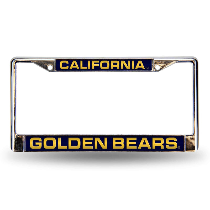 Mercedes Benz License Plate Frame Cal Berkeley Blue Laser Chrome Frame