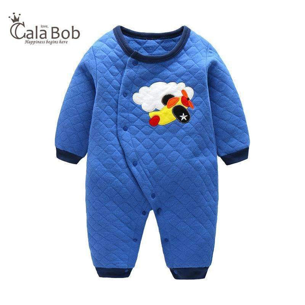 CalaBob Winter Newborn Baby Clothes Long Sleeve Cotton Baby Boy Romper Jumpsuit Baby Girl Overalls Cartoon Infant Clothing-Grey-3M-JadeMoghul Inc.