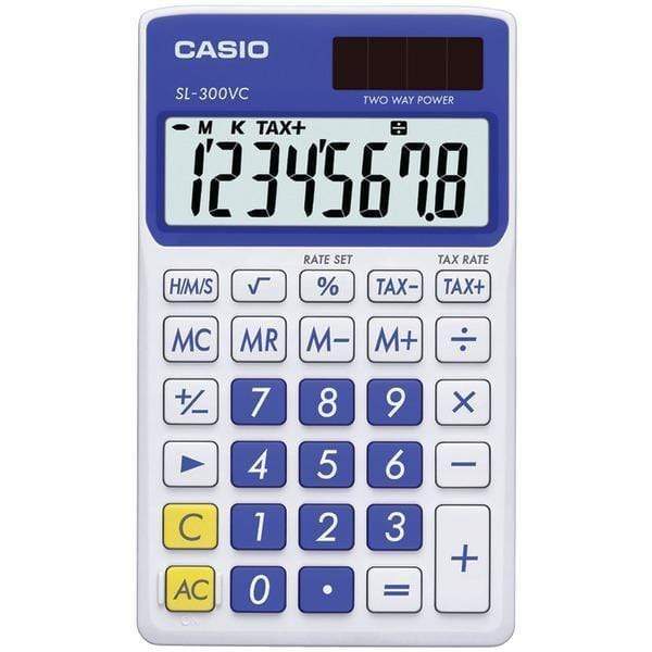 Solar Wallet Calculator with 8-Digit Display (Blue)