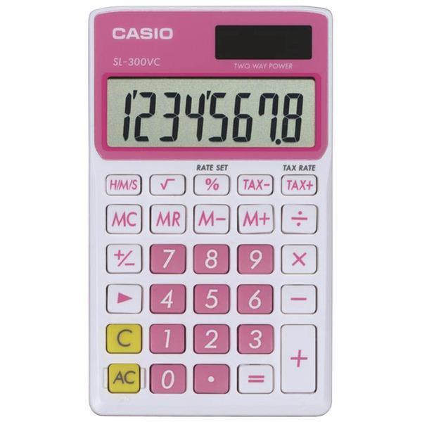 Calculators, Label Printers & Accessories Solar Wallet Calculator with 8-Digit Display (Pink) Petra Industries