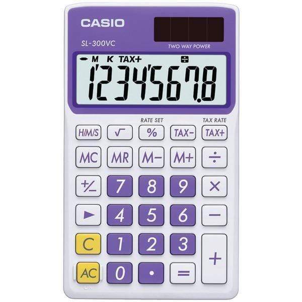 Calculators, Label Printers & Accessories Solar Wallet Calculator with 8-Digit Display (Purple) Petra Industries