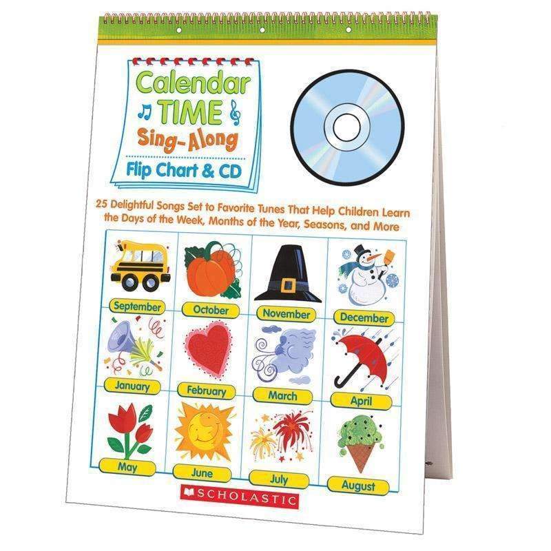 CALENDAR TIME SING ALONG FLIP CHART-Learning Materials-JadeMoghul Inc.