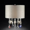 Calypso Traditional Table Lamp-Table Lamps-Off-white, Chrome-Crystal Glass Metal-JadeMoghul Inc.