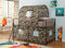 Camouflage Metal & Fabric Tent Loft Bed, Multicolor-Bedroom Furniture-Multicolor-Metal & Fabric-JadeMoghul Inc.