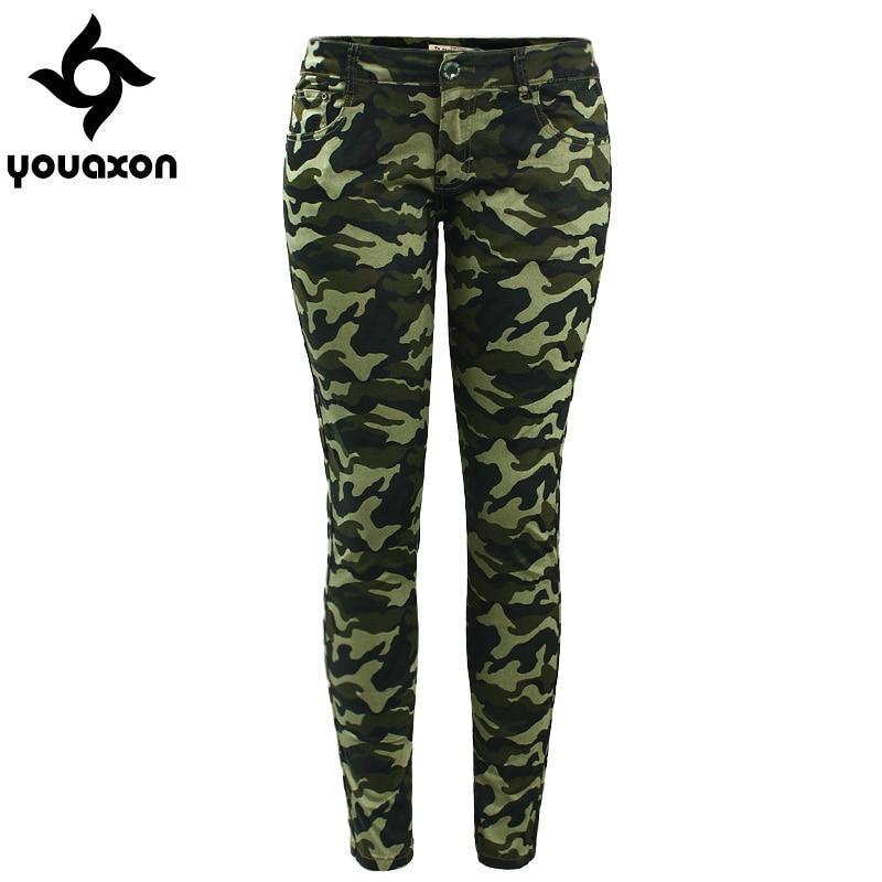 Camouflage Printed Denim Skinny Jeans-camo-S-JadeMoghul Inc.