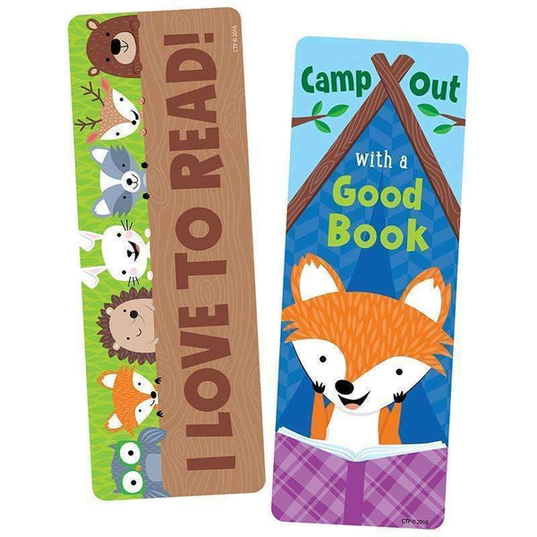 CAMP OUT WITH A GOOD BOOK BOOKMARK-Learning Materials-JadeMoghul Inc.