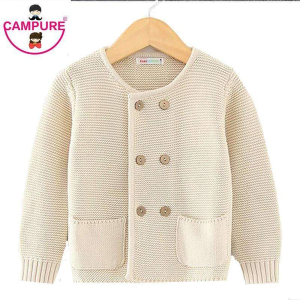 Campure Baby Boys Girl Knitted Sweater New 2017 Boys Sweaters Clothing Autumn Baby Wear Brand Kids Boy Winter Cardigan Sweaters-Beige-12M-JadeMoghul Inc.