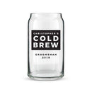 Can Shaped Glass Personalized - Cold Brew Print Harvest Gold (Pack of 1)-Personalized Gifts for Women-Black-JadeMoghul Inc.