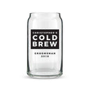 Can Shaped Glass Personalized - Cold Brew Print Harvest Gold (Pack of 1)-Personalized Gifts for Women-Oasis Blue-JadeMoghul Inc.