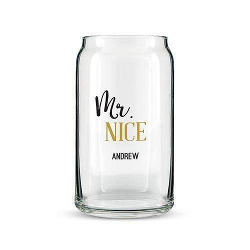 Can Shaped Glass Personalized - Mr. Nice Printing (Pack of 1)-Personalized Gifts for Men-JadeMoghul Inc.