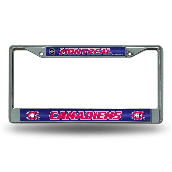 Vehicle License Plate Frames Canadiens Bling Chrome Frame