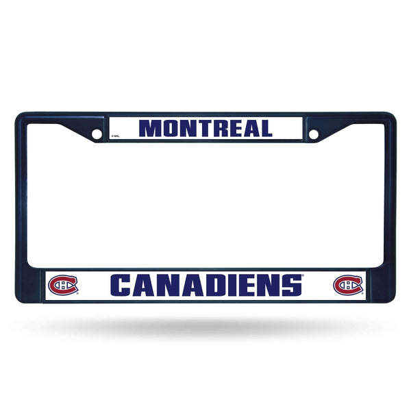 Best License Plate Frame Canadiens Navy Colored Chrome Frame