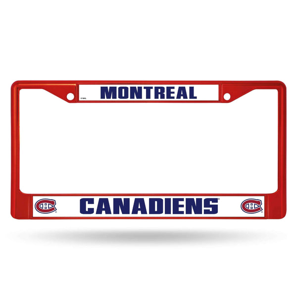 Best License Plate Frame Canadiens Red Colored Chrome Frame