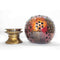 Candle Holders Gold Candle Holders - 8'.75" X 8'.75" X 12" Copper, Red, Gold Ceramic Foiled & Lacquered Globe Candleholder HomeRoots