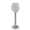 Candle Holders Tall Candle Holders - 5" x 5" x 14.5" Silver/Crystal, Medium - Candleholder HomeRoots