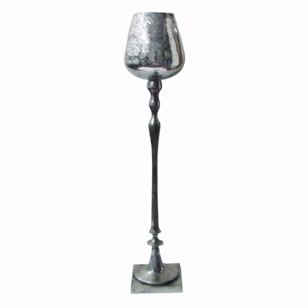 Candleholders Stylishly Designed Aluminum Candle Holder Benzara