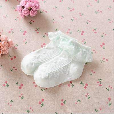Candy Color Lace Trimmed Baby Girl Socks-light green-3M-JadeMoghul Inc.