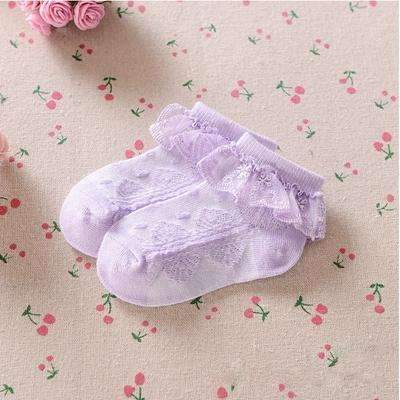 Candy Color Lace Trimmed Baby Girl Socks-purple-3M-JadeMoghul Inc.