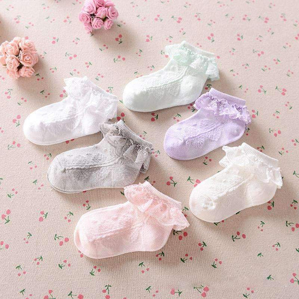 Candy Color Lace Trimmed Baby Girl Socks-white-3M-JadeMoghul Inc.
