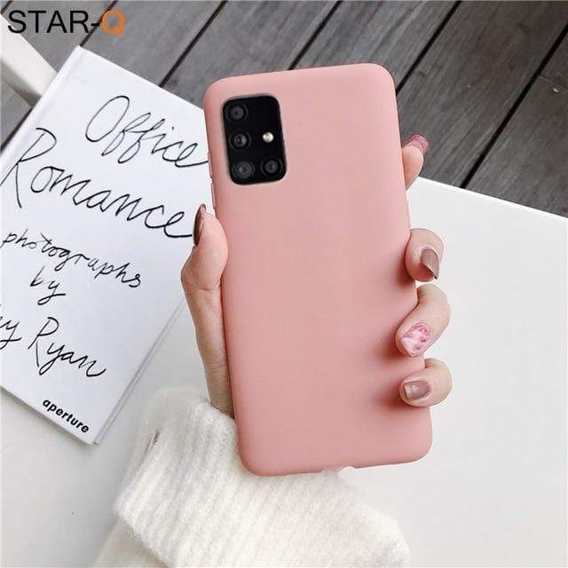 candy color silicone phone case for samsung galaxy a51 a71 5g a21 a31 a11 a41 m51 m31 a21s a91 A81 A01 matte soft tpu cover AExp