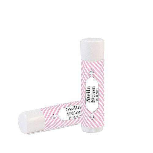 "Candy Stripe" Personalized Lip Balm Bright Purple (Pack of 12)-Popular Wedding Favors-Pastel Pink-JadeMoghul Inc.