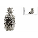 Canisters Splendid Ceramic Pineapple Canister- Silver- Benzara Benzara
