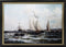 Canvas Art Old Style Digital New York Harbor Wall Art with Wooden Framing, Multicolor Benzara