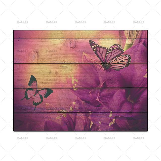 Canvas painting Wall Art Pictures home decor prints on Flowers and butterflies Wall poster decoration for living room no frame-20cmX30cmX1Pc-GWP0353-JadeMoghul Inc.