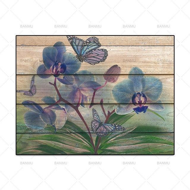 Canvas painting Wall Art Pictures home decor prints on Flowers and butterflies Wall poster decoration for living room no frame-20cmX30cmX1Pc-GWP0357-JadeMoghul Inc.