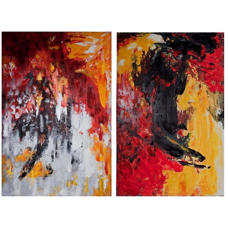 Canvas Wall Art, Multicolor, Set of 2-Paintings-Multicolor-CANVAS MDF-JadeMoghul Inc.