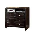 Capacious Transitional Style Media Chest, Espresso Brown-Accent Chests and Cabinets-Espresso Finish-Wood-JadeMoghul Inc.