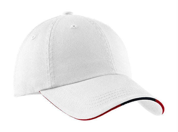 Caps Port Authority Sandwich Bill Cap with Striped Closure.  C830 Port Authority