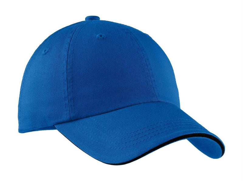 Caps Port Authority Sandwich Bill Cap with Striped Closure.  C830 Port Authority