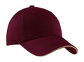 Caps Port Authority Sandwich Bill Cap with Striped Closure.  C830 Port Authority