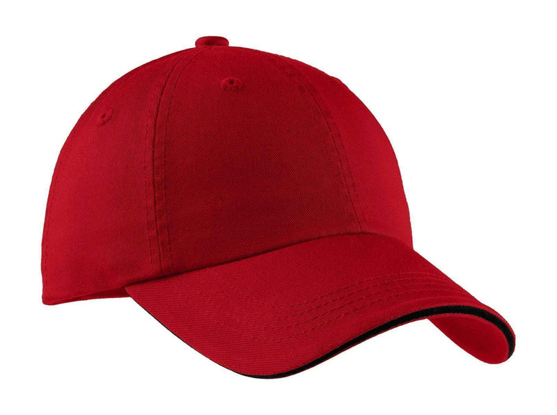 Caps Port Authority Sandwich Bill Cap with Striped Closure.  C830 Port Authority