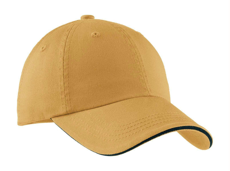Caps Port Authority Sandwich Bill Cap with Striped Closure.  C830 Port Authority