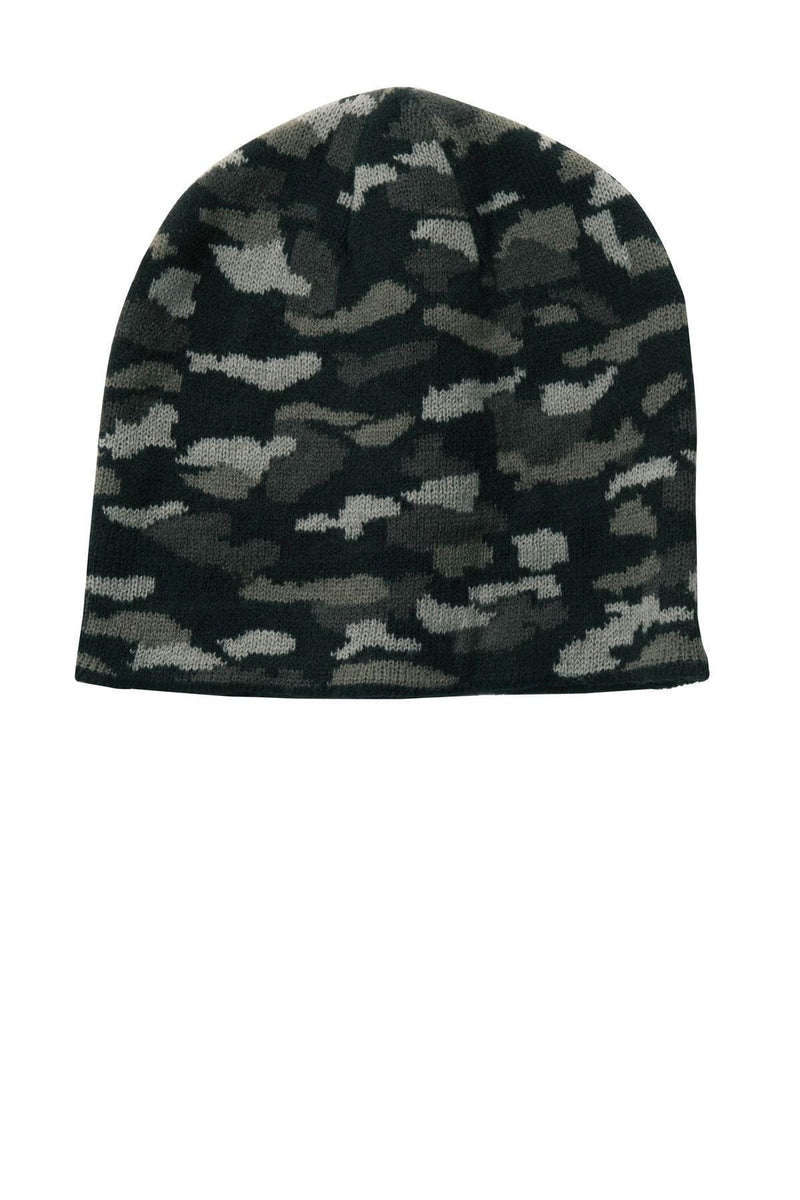 Caps Port & Company - Camo Beanie Cap.  CP91C Port & Company