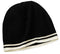 Caps Port & Company  - Fine Knit Skull Cap with Stripes.   CP93 Port & Company
